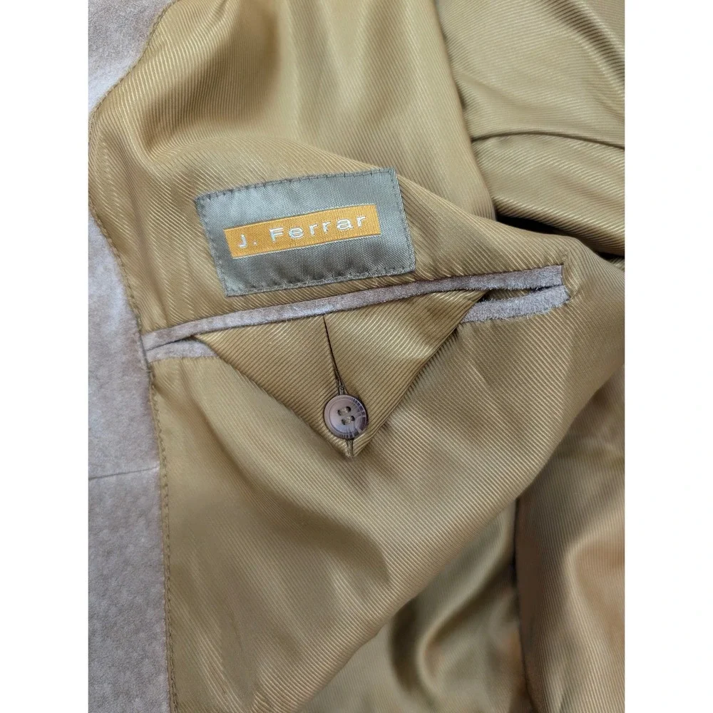J. Ferrar‎ Men's Suede Leather Sport Coat Blazer Jacket Size XL Brown Western